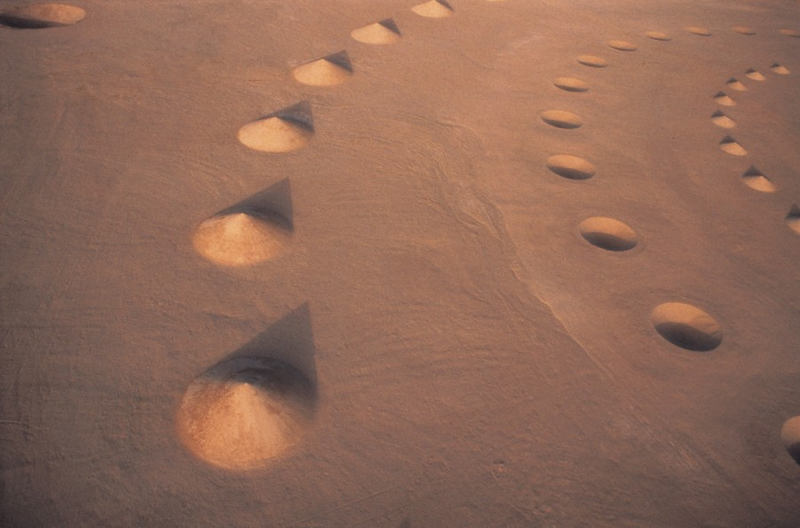 Illustration for article titled What the hell is this weird alien looking spiral in the desert?